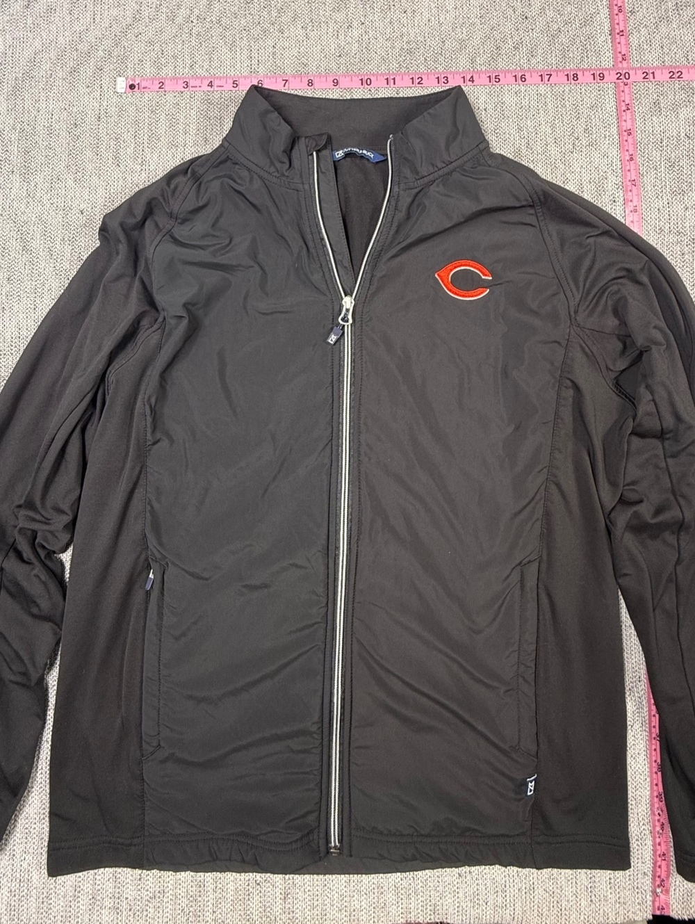Cutter & Buck Chicago Bears Black Full-Zip Jacket Medium